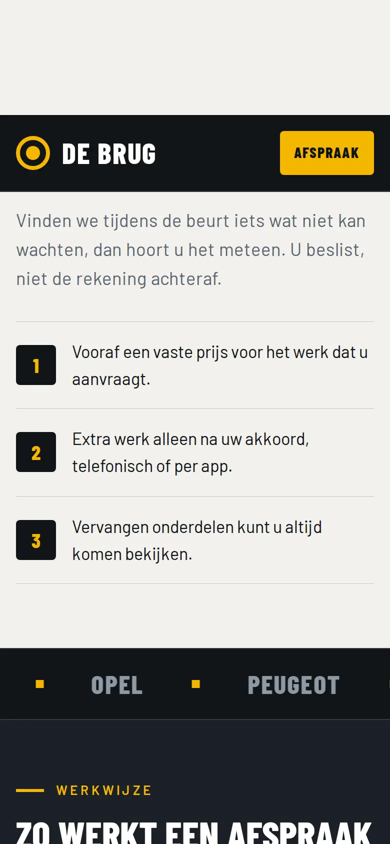 Telefoonweergave, verder naar beneden